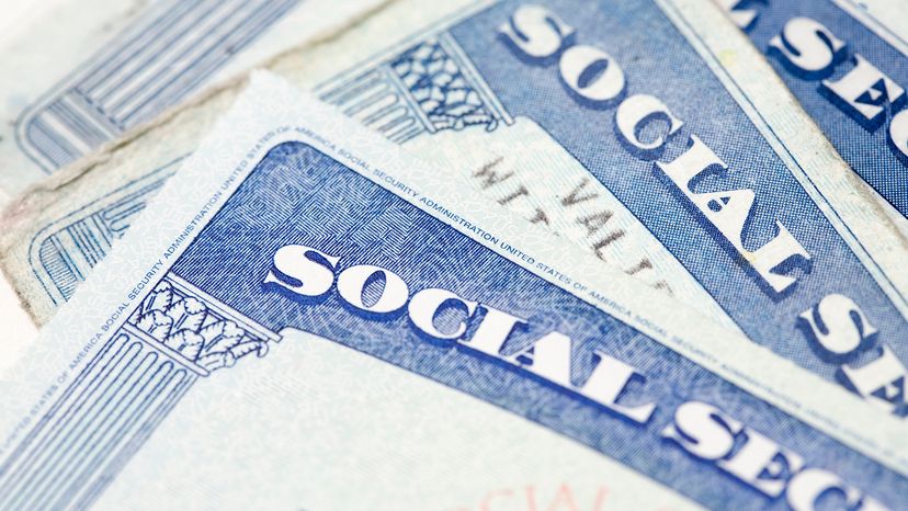 Corner of Social Security cards