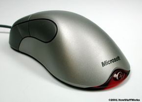 This Microsoft Intellimouse uses optical technology. See more computer hardware pictures.