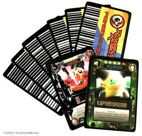 Rumble Robots come with a deck of power cards.