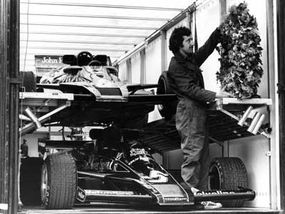 Mario Andretti's stacker trailer could hold multiple race cars.