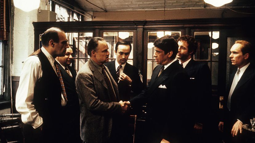 Abe Vigoda and Robert Duvall, Marlon Brando, The Godfather