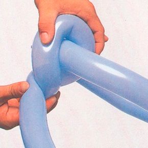 Wrap the second balloon, then pinch and twist lock.