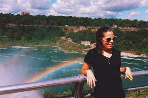 If you're wearing sunglasses with polarized lenses, a rainbow will disappear if you turn the glasses vertically.