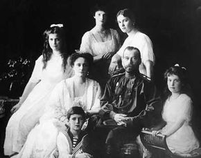 Tsar Nicholas II and the Romanov family.