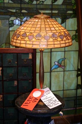 One of several Tiffany lamps featured at the most recent Red Baron auction