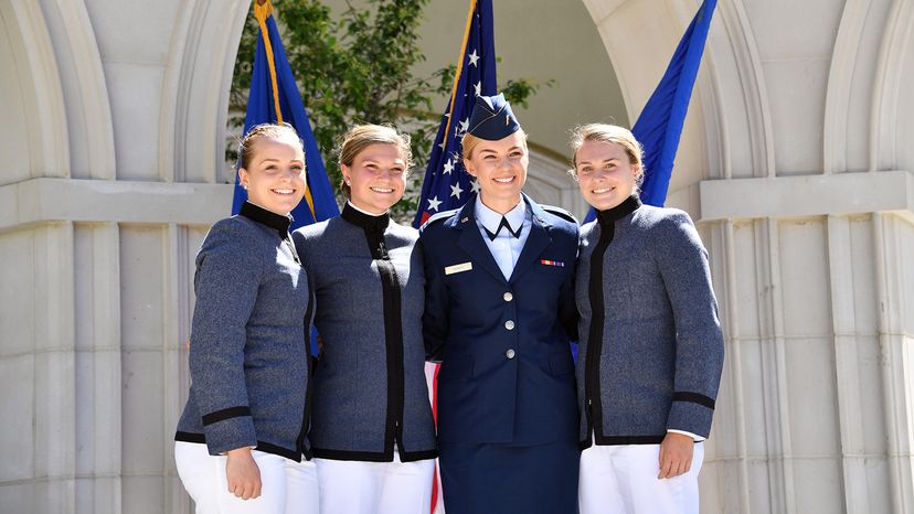 VMI female students at graduation