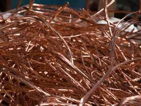 This copper cable, which has been stripped of its plastic casing, is ready to be recycled.