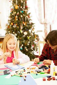 Making holiday crafts from recycled materials is a fun way to cut back on waste. 