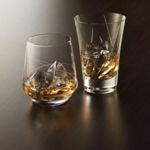 Glasses of whiskey. 