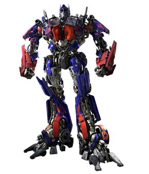 Optimus Prime in biped form, from &quot;The Transformers&quot; movie.See more pictures of robots.