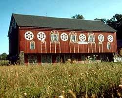 Red barns are common sights throughout rural America.