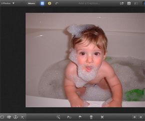 A screen akin to what you'll see when you first start editing photos in iPhoto for iOS