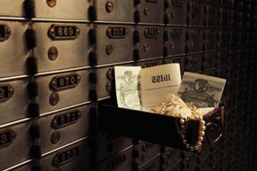 bank safety deposit box full of valuables