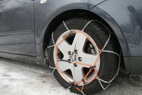 The ultimate in real-world tire-conversion technology: tire chains.