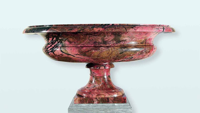 Russian cup made out of rhodonite.