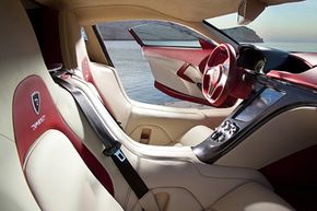 Rimac assembled a team of former Pininfarina employees to design the cabin -- the result is a leather-draped, driver-centric cockpit.