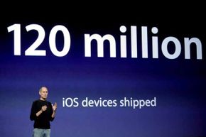 Steve Jobs gives an update at a press conference in 2010.  After the CEO of Apple passed away in 2011, some investment experts wondered about the future of the company.