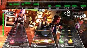 rock band display screen