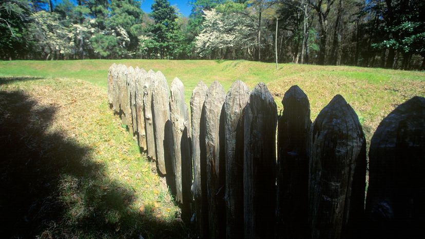 Gravestones commemorate the Lost Colony