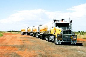 Australian Outback road trains can reach lengths of up to 175 feet (53.5 meters) -- or even longer, if they're driven on private roads.