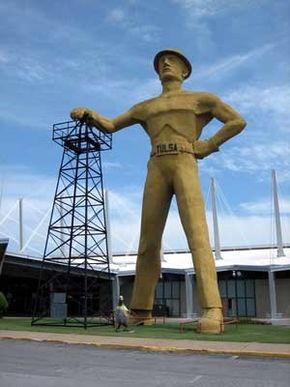The Golden Driller Statue in Tulsa, Oklahoma, weighs in at 43,500 pounds.