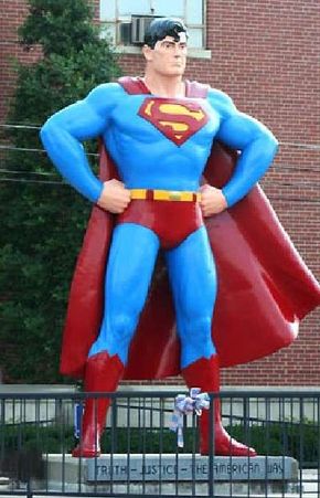 This Superman statue was erected by Metropolis, Illinois to capitalize on the superhero's popularity.