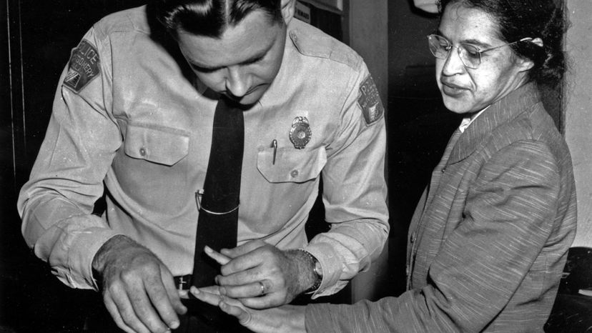 Rosa Parks, fingerprinted