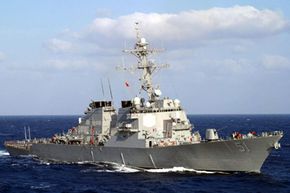 Retrofitting existing Navy ships, like the guided missile destroyer USS Arleigh Burke (DDG 51) shown here, with rotating detonation engine technology could result in millions of dollars in savings each year.