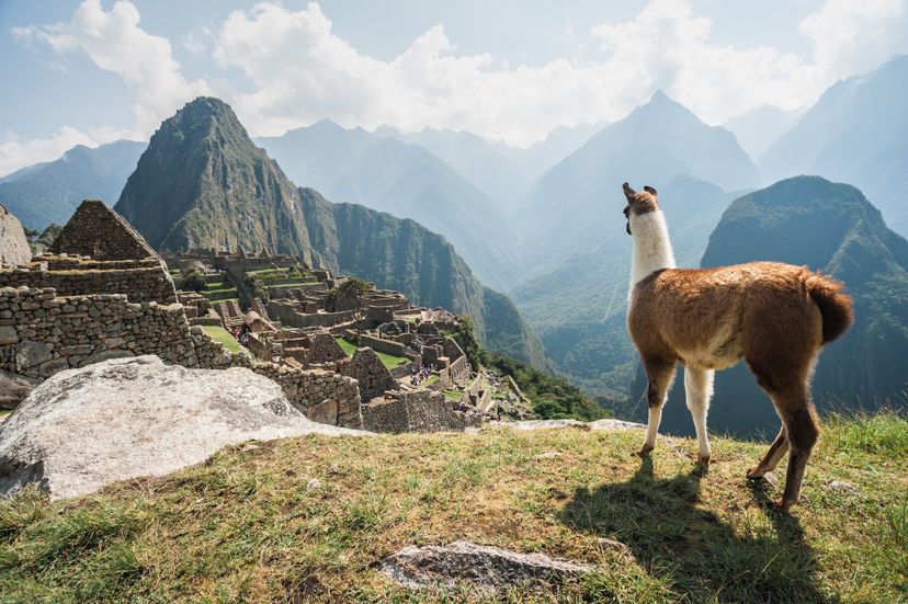 Inca citadel in the Andes Mountains