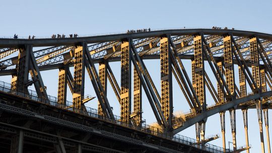 Climbing the Sydney Harbour Bridge in Australia
