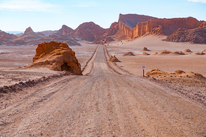Road in Atacama desert