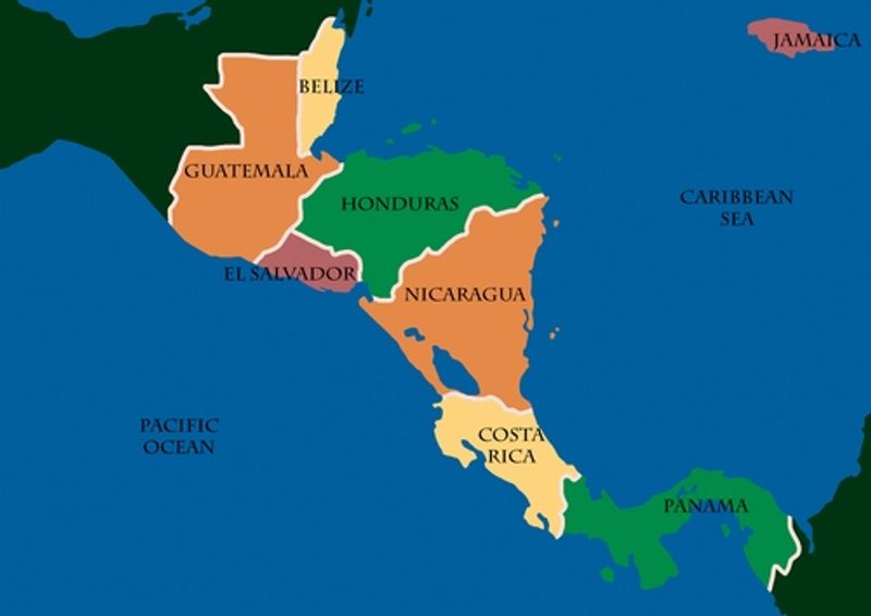 map of central america