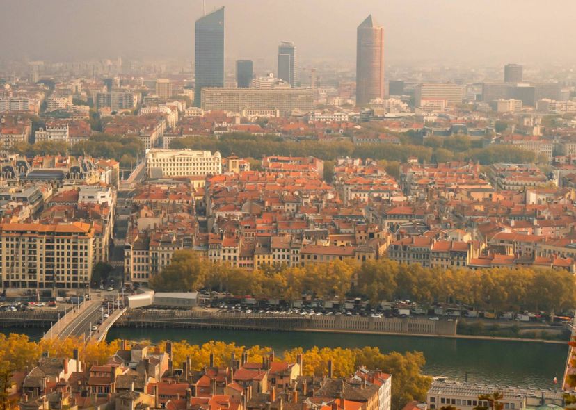 Lyon, France Cityscape