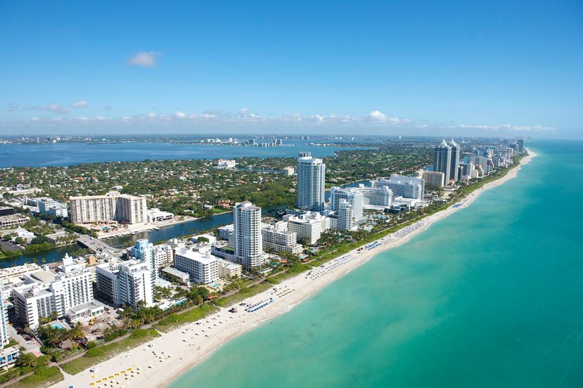 Miami Florida Aerial View of City