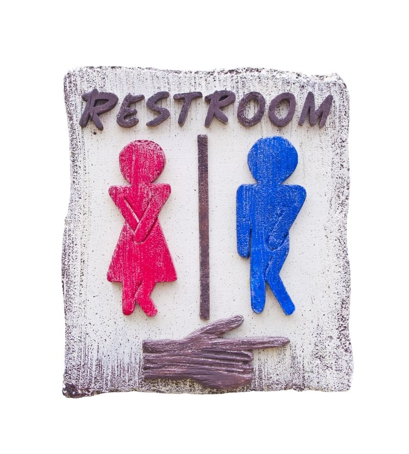 restroom bathroom sign