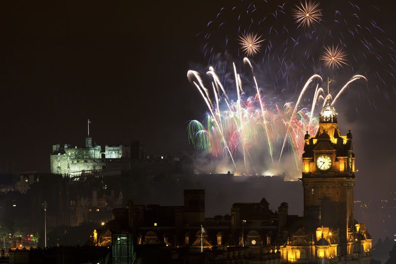 Edinburgh Scotland Fireworks