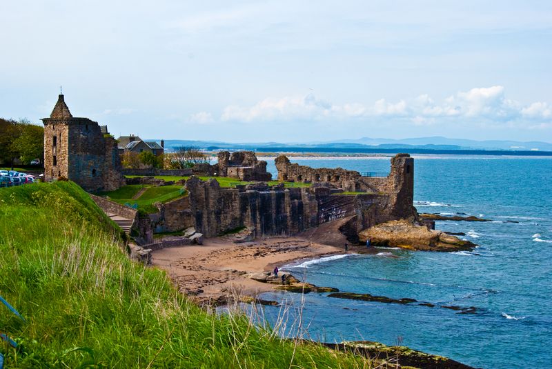 Ruin of St Andrews Cathedral in St Andrews, Scotland