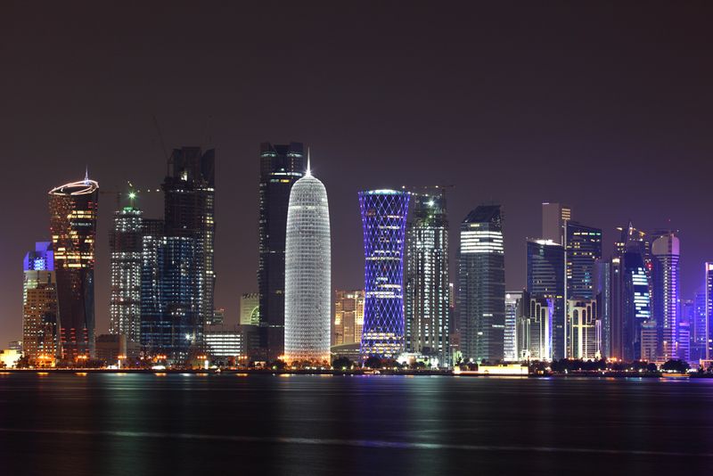 Qatar at night