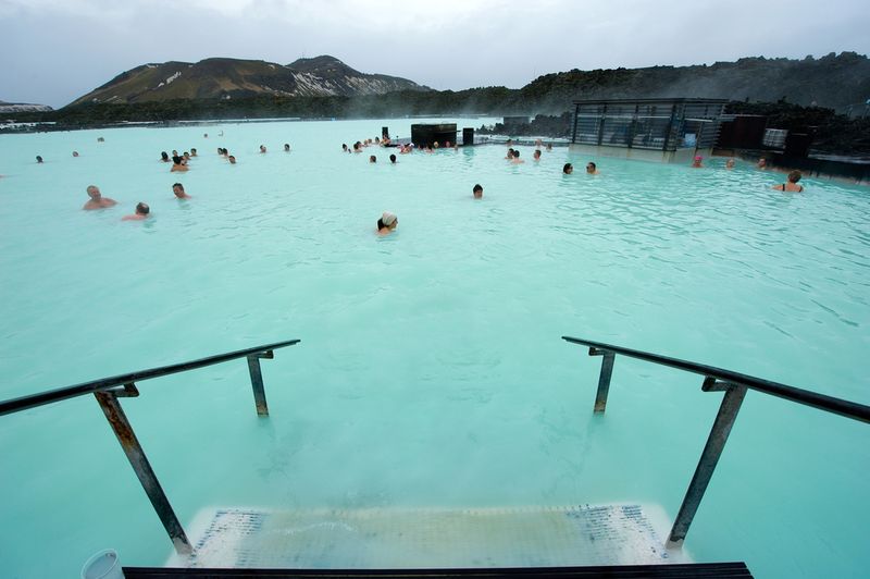 People Bathing at Blue Lagoon