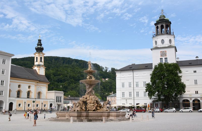 Residenz Square and Fountain, Austria