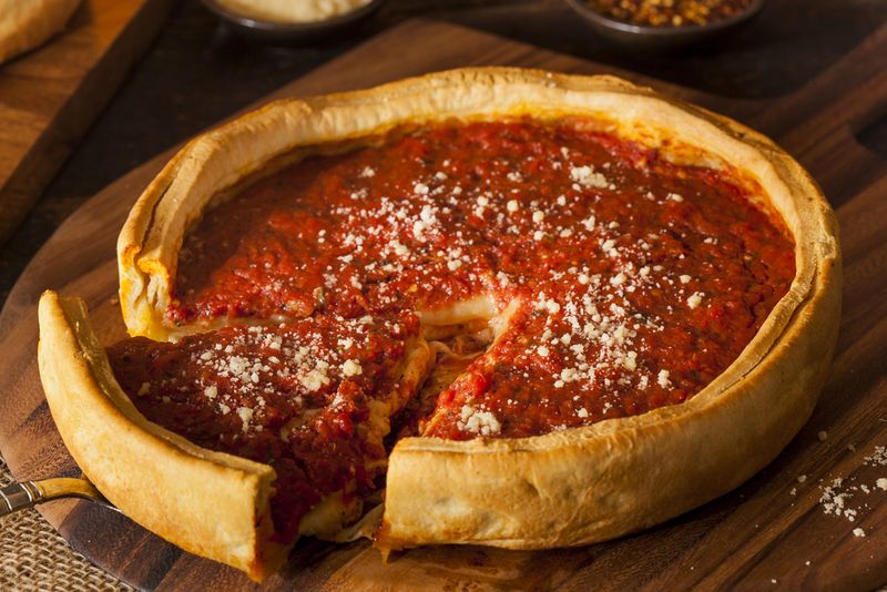 deep dish pizza