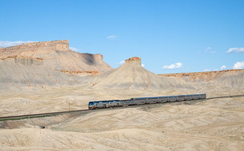 "Amtrak California Zephyr Green River - Floy, Utah" by Kabelleger / David Gubler (https://www.bahnbilder.ch) - Own work: https://www.bahnbilder.ch/picture/6533. Licensed under CC BY-SA 3.0 via Commons.