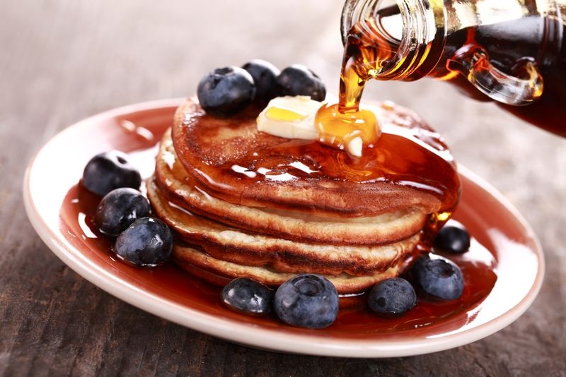 Pancakes and maple syrup