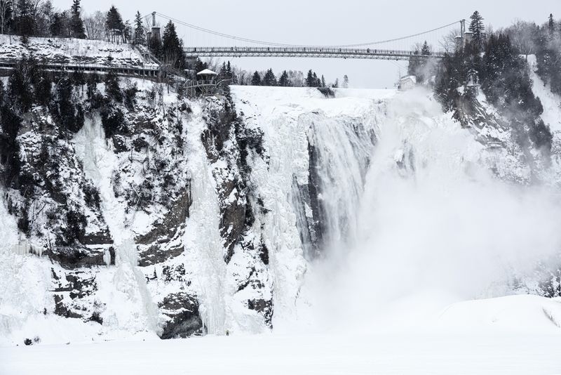 Montmorency Falls Quebec Winter