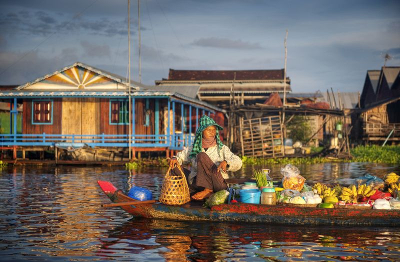Cambodia Floating Market Seller