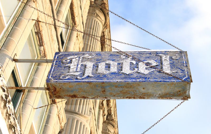 old hotel sign