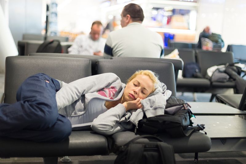 Sleeping in airport