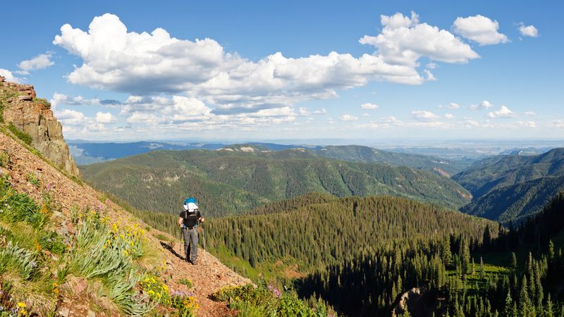 Hiker Colorado Trail Durango, Colorado