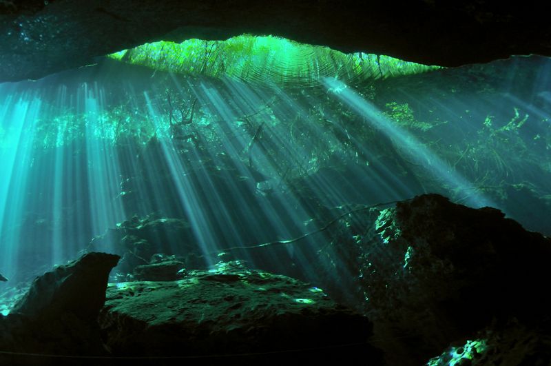 cave diving