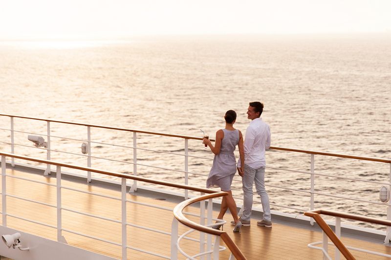 relaxing cruise couple